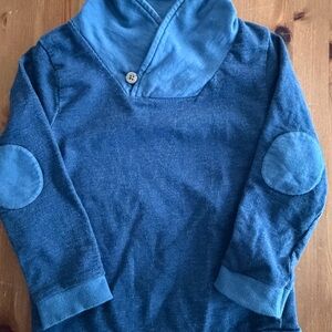 Burt's Bees Baby Blue Shawl Collar Sweatshirt